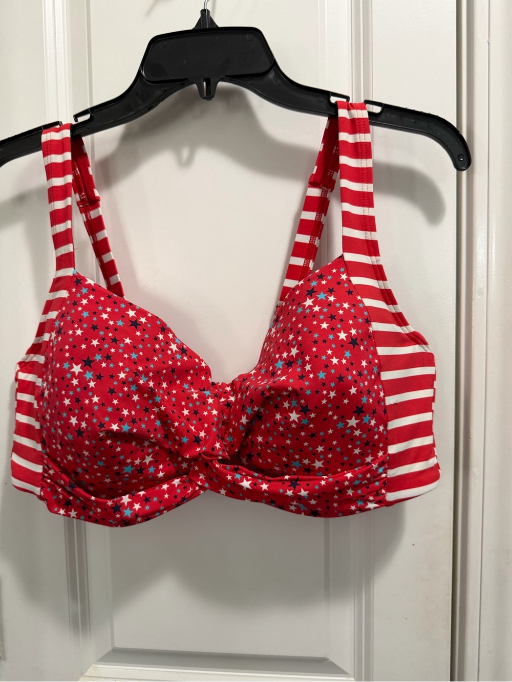 Lands' End Red Star & Stripe Underwire Bikini Top